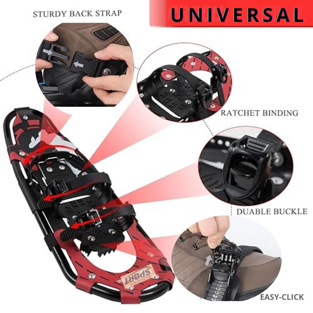 Fixations de remplacement universelles Easy-Clip pour raquettes à neige