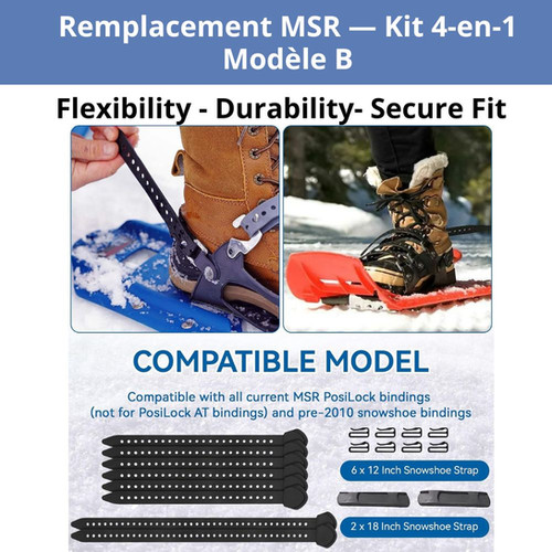 MSR - Straps - Deluxe 4-in-1 Kit Replacement Snowshoe Bindings