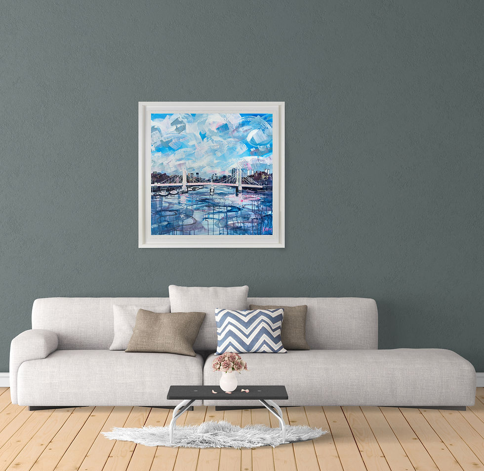 Thumbnail: 'Albert Bridge' 80x80cm