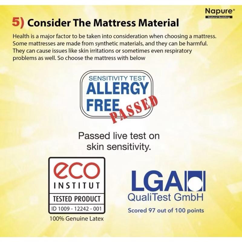Thumbnail: Napure Tiffany Natural Latex Mattress (FREE BEDFRAME & PILLOW)