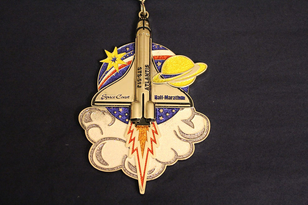 Space Coast Half Marathon 2017 medal