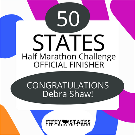 Debra Shaw Finishes the 50 States Half Marathon Challenge - From Manchester, New Hampshire