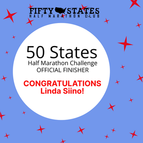 Linda Siino Finishes the 50 States Half Marathon Challenge - From Alamo, California