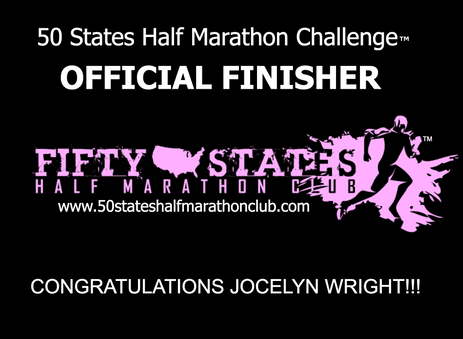 Jocelyn Wright (Philadelphia, Pennsylvania) 50 States Half Marathon Challenge Finisher