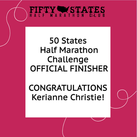 Kerianne Christie Finishes the 50 States Half Marathon Challenge - From Washougal, Washington