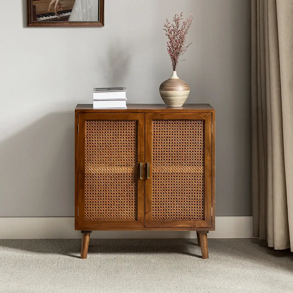 Accent Cabinet Woven Door Cherry