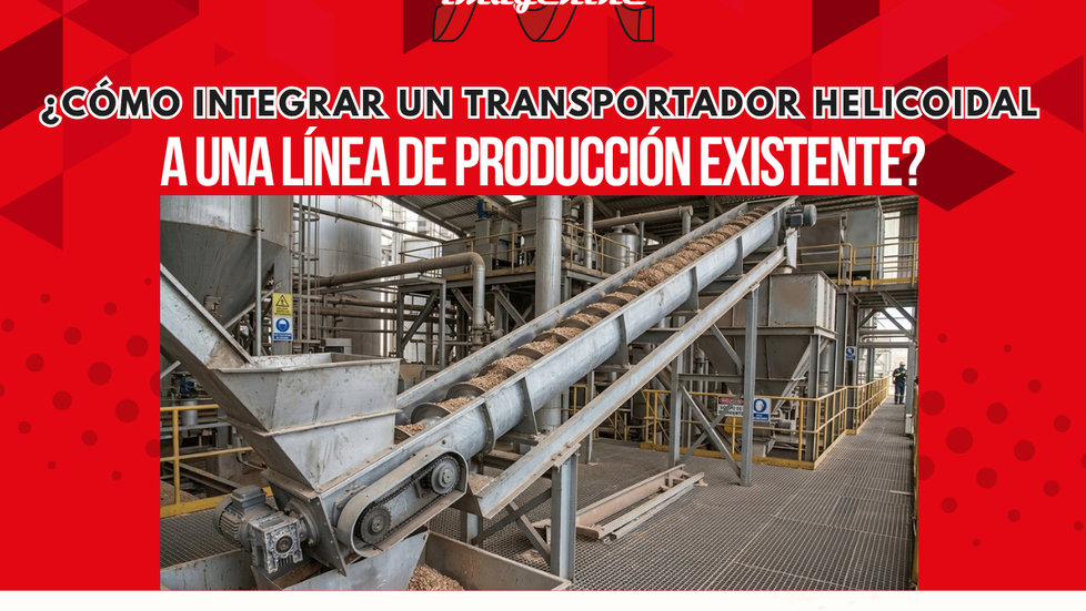 ¿Cómo integrar un transportador helicoidal a una línea de producción existente?