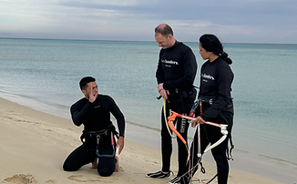 Learn to ride the wind in paradise. Our beginner kitesurfing course is designed for those taking their first steps into the sport, taught on stunning remote islands with crystal-clear lagoons and steady, shallow winds. With personalized coaching and a safe, relaxed setting, it’s the perfect way to master the basics and feel the thrill of kitesurfing for the first time.