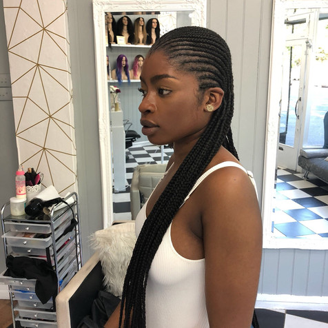 Small Feeding braids all back