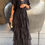 Thumbnail: Women Dress Sexy Long Dresses V Neck Short Sleeve Ruffles Slim Mom Party Maxi El