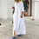 Thumbnail: 2024 Spring Cotton Linen Oversize Women Dress Long White Button Loose Dresses Fe