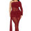 Thumbnail: Urban Woman Jumpsuit Sexy Mesh See Through Coquette Summer Backless Peach Buttoc