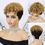 Thumbnail: Short Human Hair Wigs Pixie Cut Curly Hair for Black Women Full Machine Made Cur
