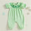 Thumbnail: Baby Girl St Patricks Day Outfit Clover Short Sleeve Jumpsuit Plaid Smock Bubble