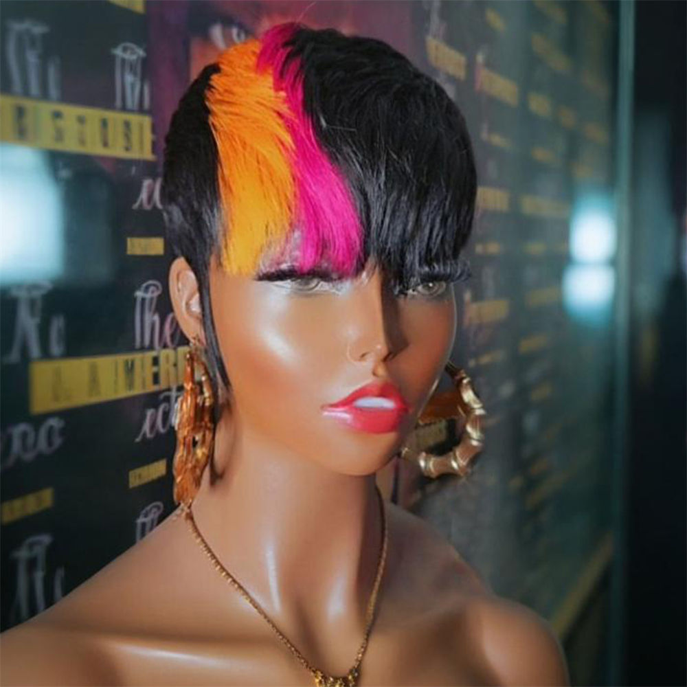 Short Human Hair Wigs for Black Women Short Layered Human Hair Wigs Pixie Cut Wi