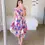 Thumbnail: Dresses Summer Ladies Sexy Off Shoulder Flower Print Dress Elegant Short Sleeve 
