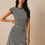 Thumbnail: European and American striped knitted dress sleeveless slim fit one step skirt m