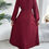 Thumbnail: Elegant Dresses for Woman 2025 Autumn Winter Solid Color V Neck High Waist Pleat