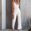 Thumbnail: Women's Clothing Elegant Jumpsuit, Spaghetti Straps V Neck Solid Color Lace Open