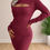 Thumbnail: Women's Sexy Backless Cable Knit Sweater Dress Long Sleeve Bodycon Midi Dresses 