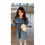 Thumbnail: Girls' skirt  big collar washed denim dress A-line skirt 2025 Spring and Autumn 
