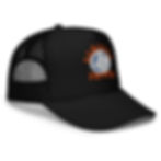 black hat with logo side view