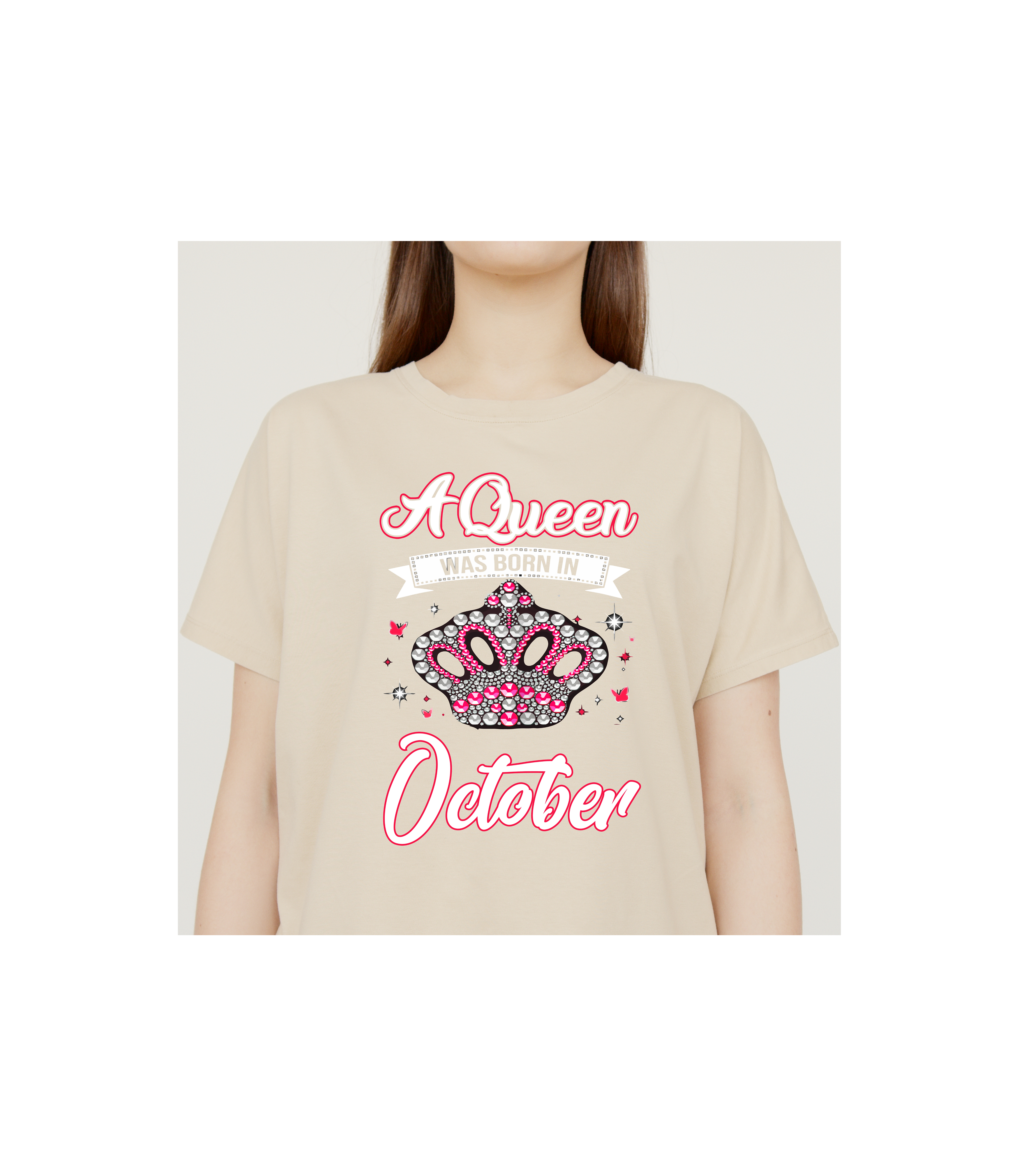 A Queen Is Born In October T-Shirt