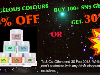 February Specials - Up To 30% OFF SNS Gelous Colours