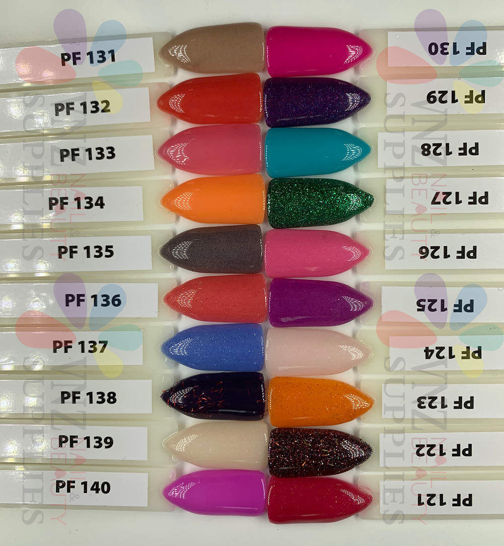 SNS Perfect Flo Colors Chart