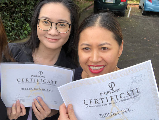 Congratulations to our students recently done Phibrows Basic Training in Auckland