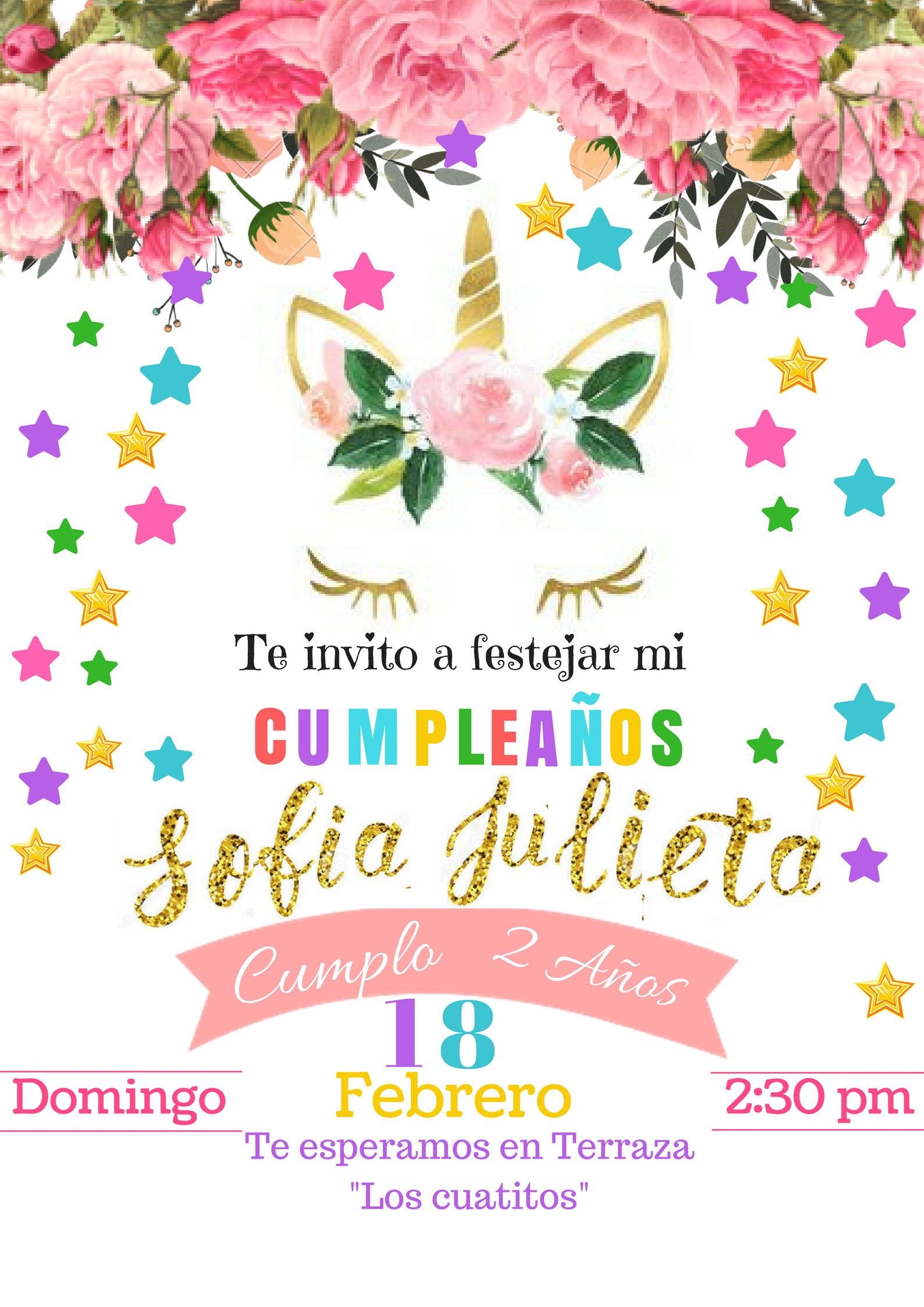 Te Invito A Festejar Mi Cumpleaños