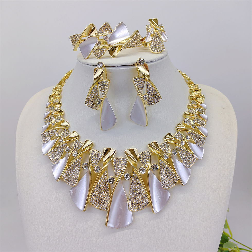 Thumbnail: The Empress Gold Statement Jewellery Set