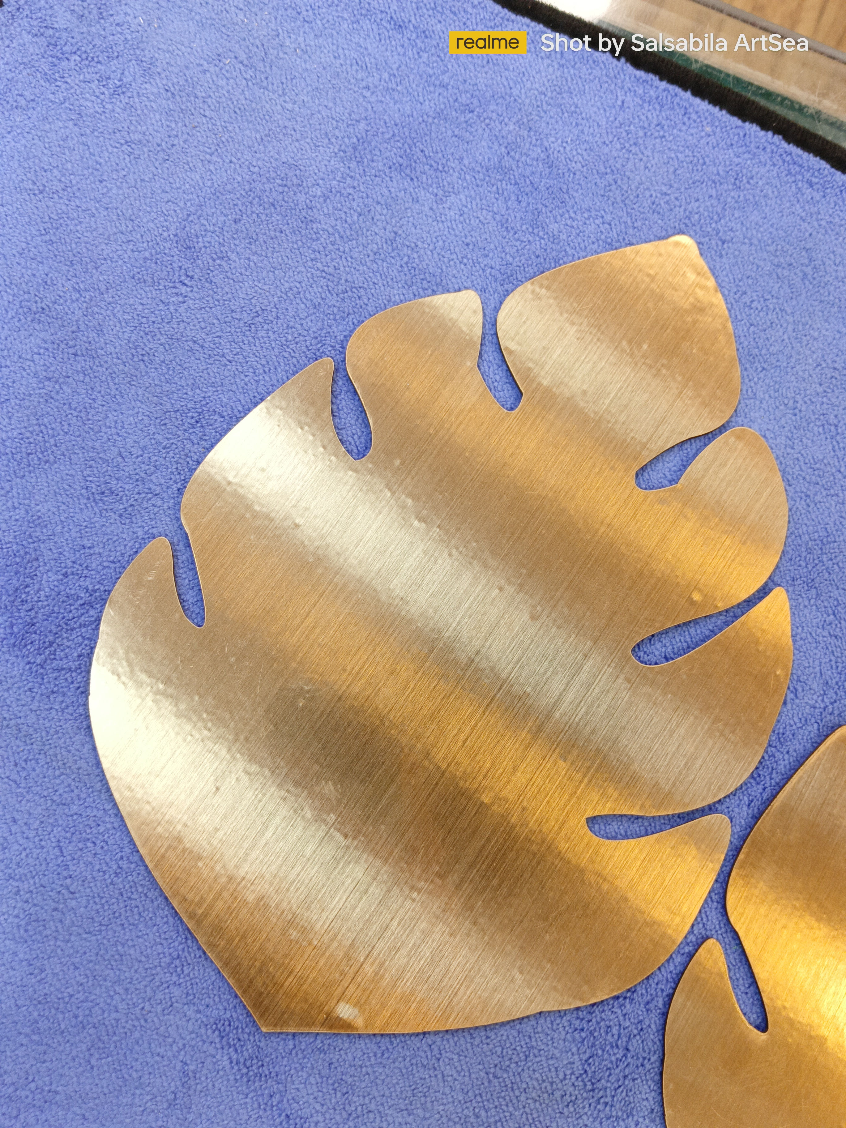 golden Mdf palm leaf