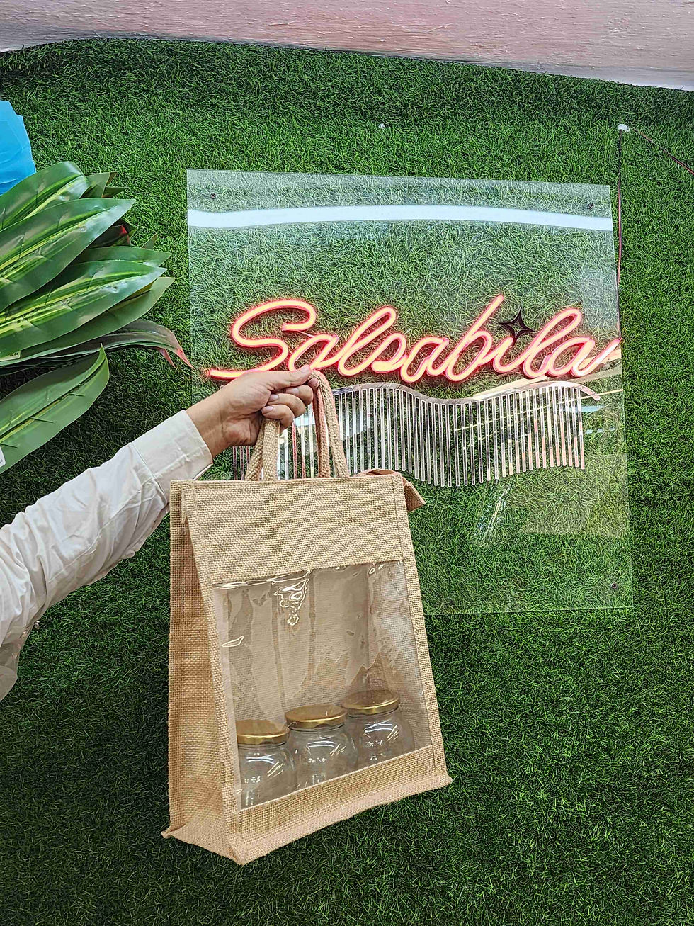 Thumbnail: Jute Window Hamper Bag