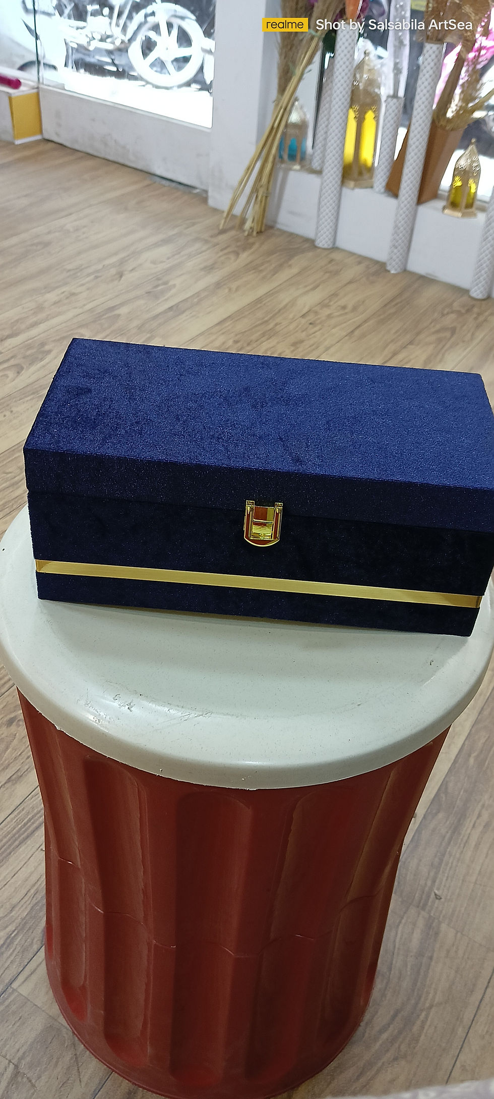 Thumbnail: Dark Blue velvet 2 jar box