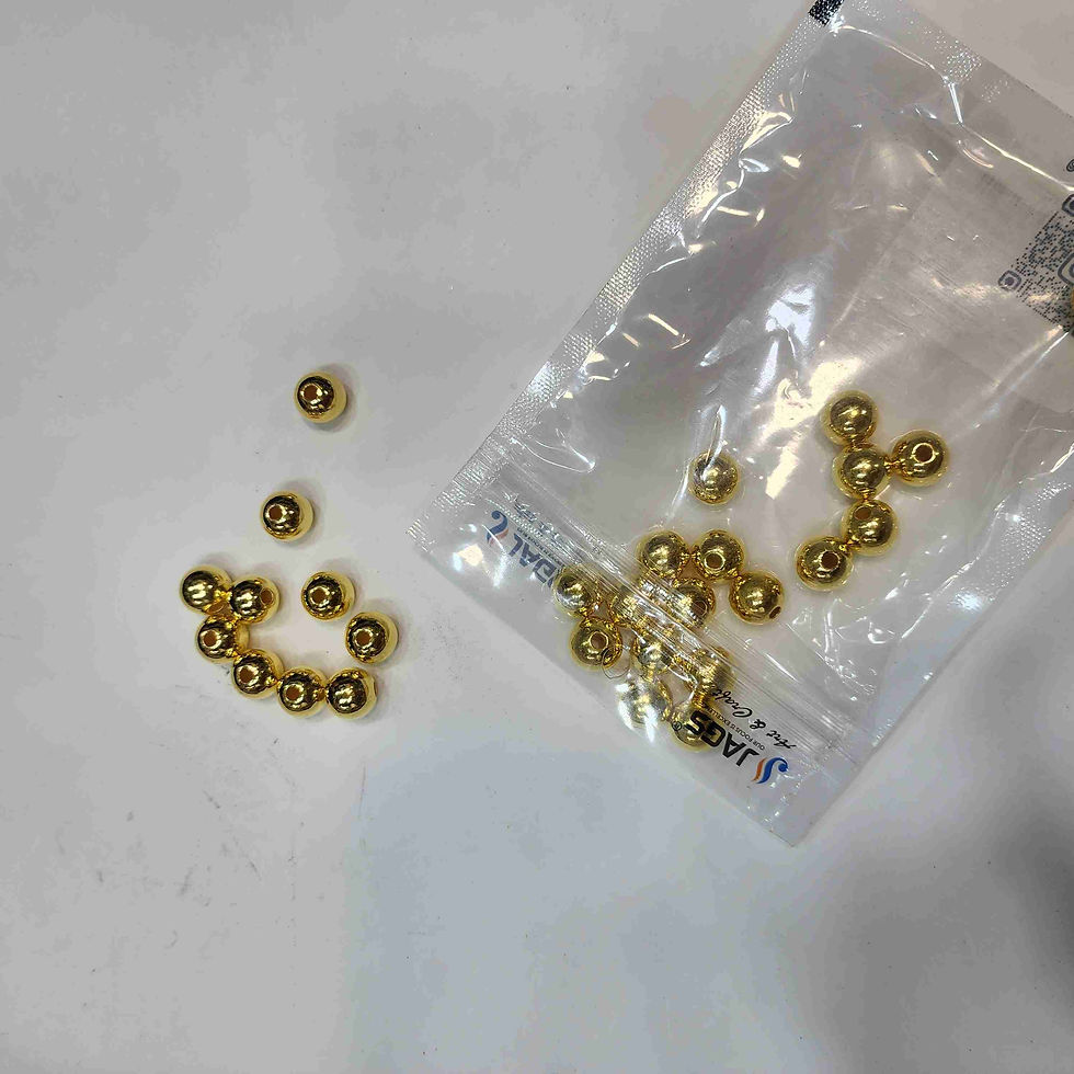 JAGS CRAFT BEADS ROUND GOLDEN COLOUR