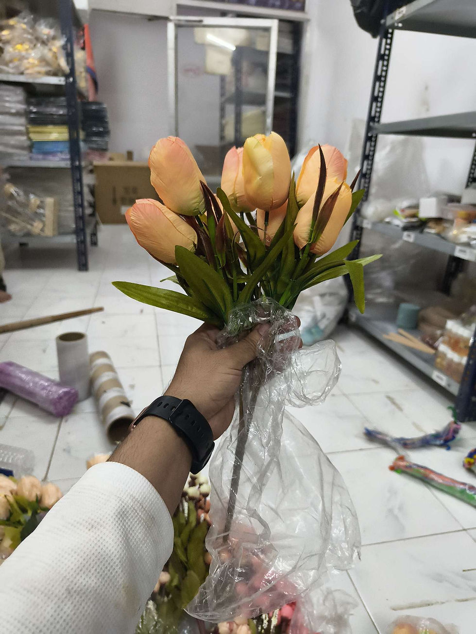 Thumbnail: 10 head Artificial tulip Flowers | Bouquet
