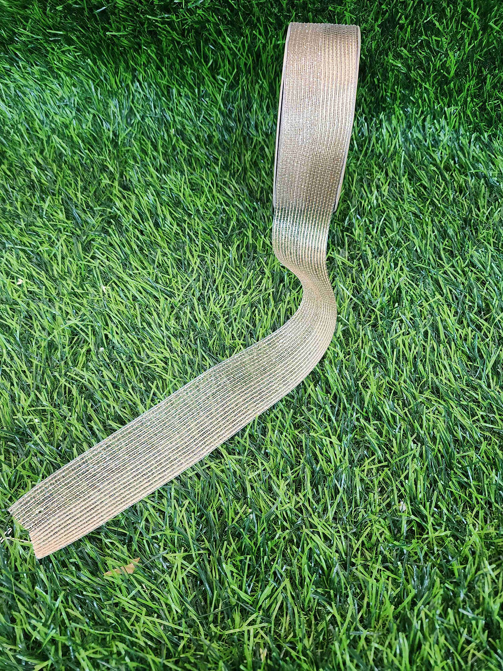 Thumbnail: Dual shade gift wrapping Lace | Glitter Jari Lace