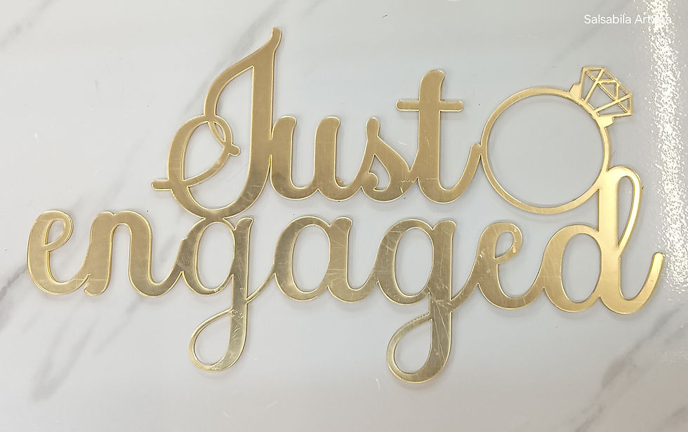 Acrylic engagment topper(cutout)
