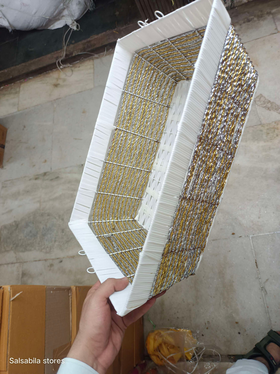 Thumbnail: White jute basket with handle 