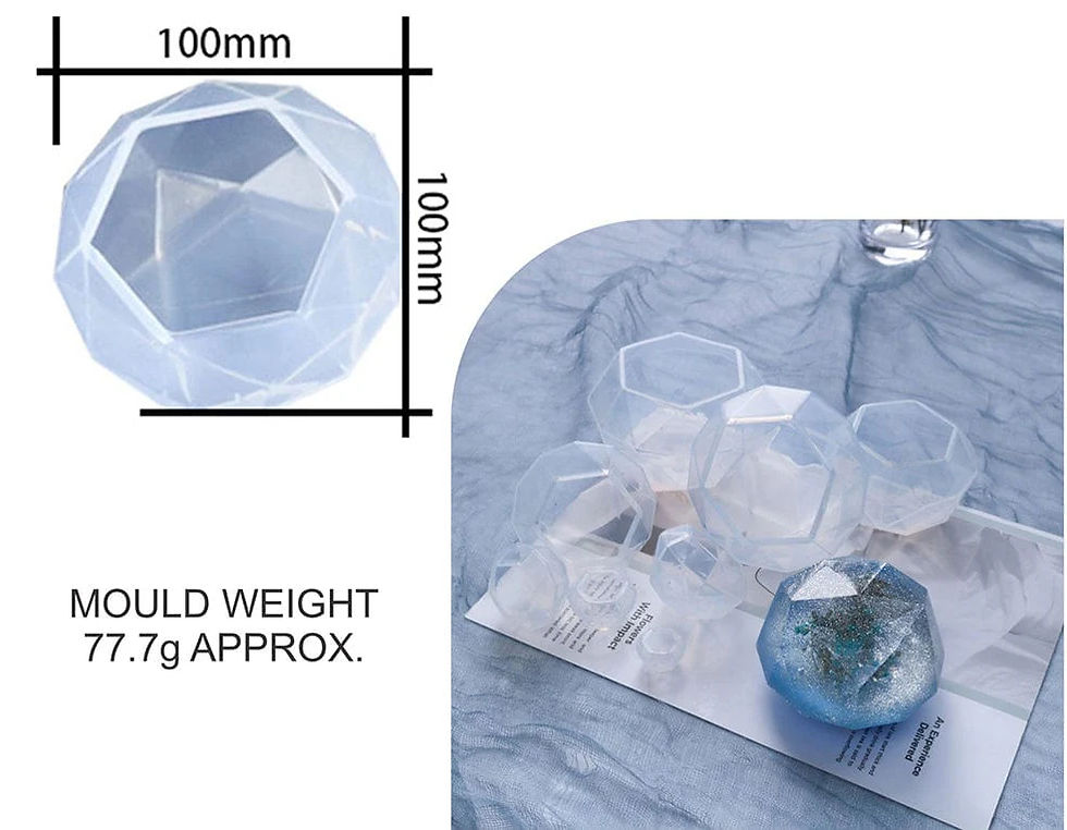 Thumbnail: 3D Diamond Paper Weight & Candle  Mould