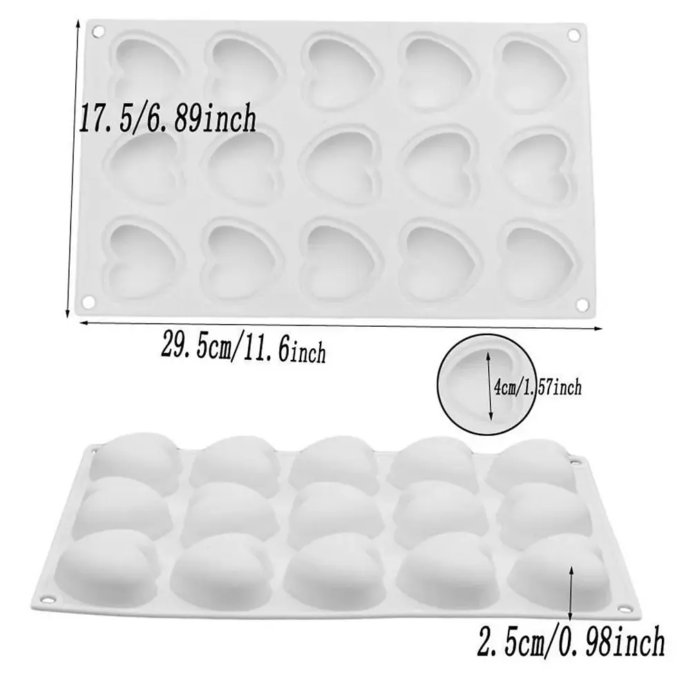 15 Cavity Love Heart Shape Mould
