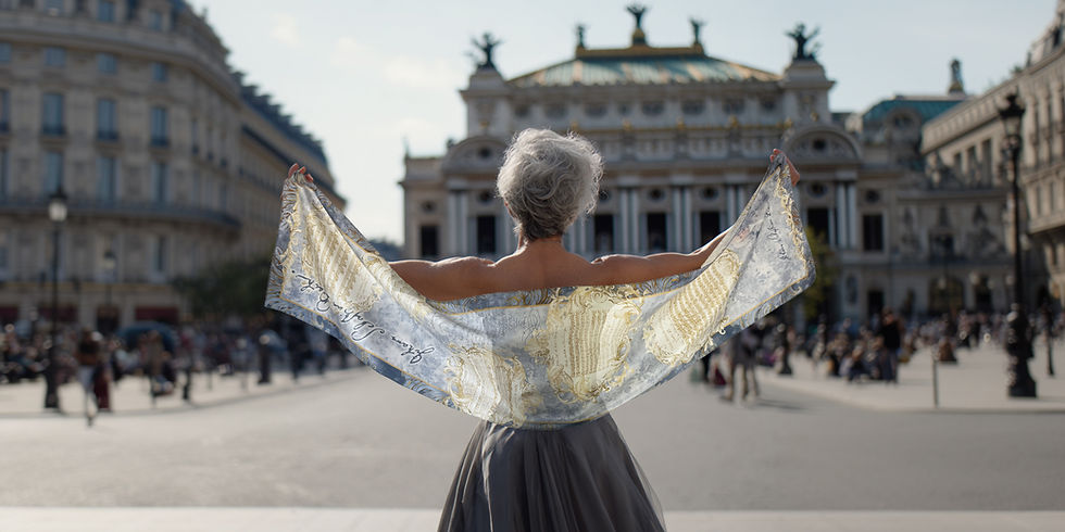 Thumbnail: Bach oblong silk scarf