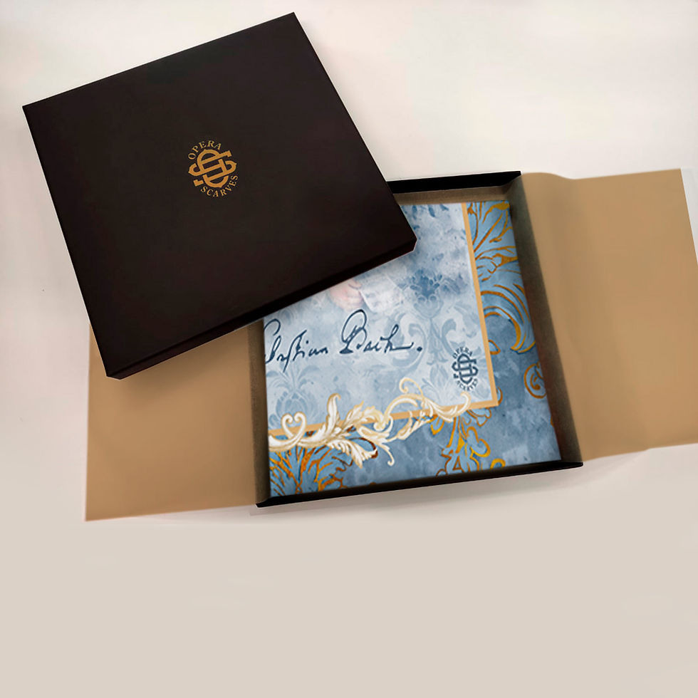 Thumbnail: Bach oblong silk scarf