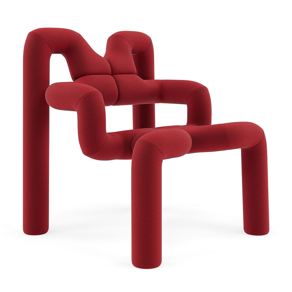 Miniaturbild: Sessel Varier Ekstrem rot mit Samtstoff Gentle 2 573 Calm Rose