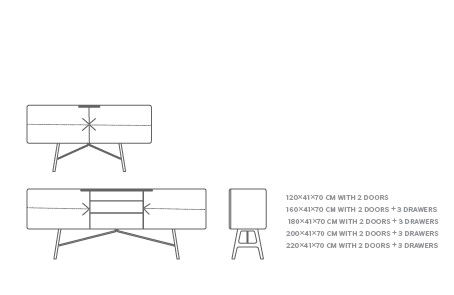 Miniaturbild: Artisan Tesa Sideboard – Sideboard aus Massivholz