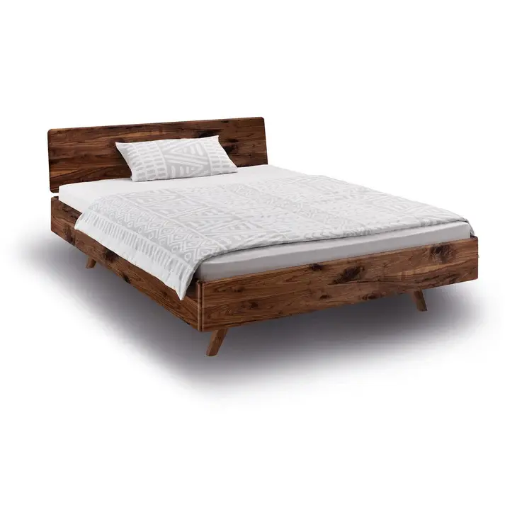 Miniaturbild: Bett Donna aus nachhaltigem Massivholz mit abgerundeten Kanten für zeitloses Design und Komfort