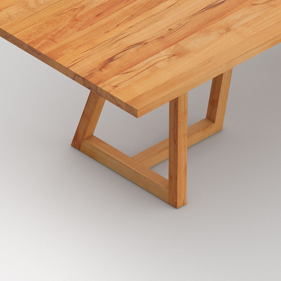 Miniaturbild: vitamin design MARGO Tisch, perspektivische Ansicht aus Massivholz Kernbuche