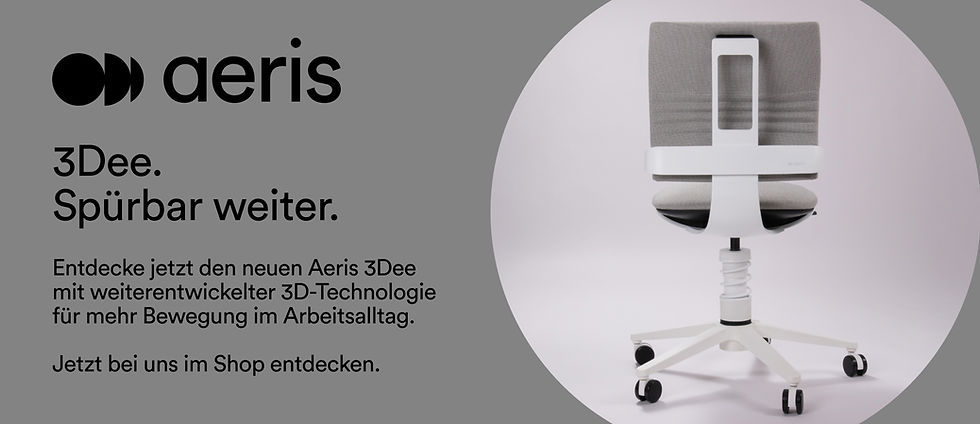 Miniaturbild: Der neue Aeris 3Dee Bürostuhl für aktives Sitzen  – Dynamik trifft Design bei Sequoia Einrichtungen