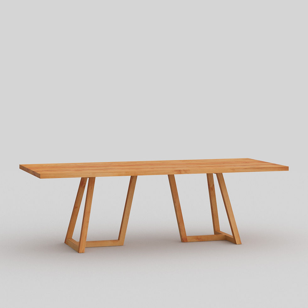Miniaturbild: MARGO Esstisch aus Holz von vitamin design mit grafischer Form
